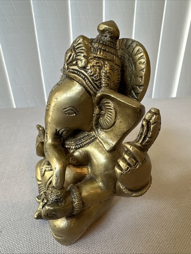 Heavy cast brass - brass, ganesha